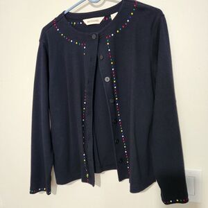 Bechamel Cardigan Size Medium Color Black Front Buttons